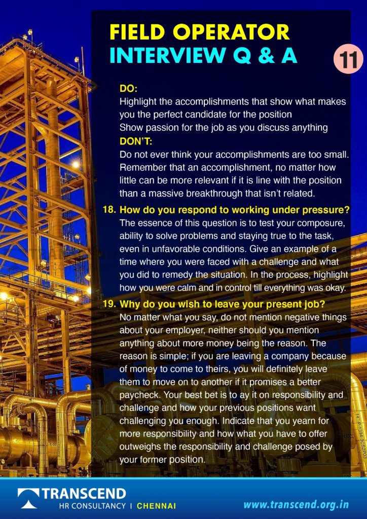 Field Operator Interview Questions&Answers| Refinery O&G Petrochemical
