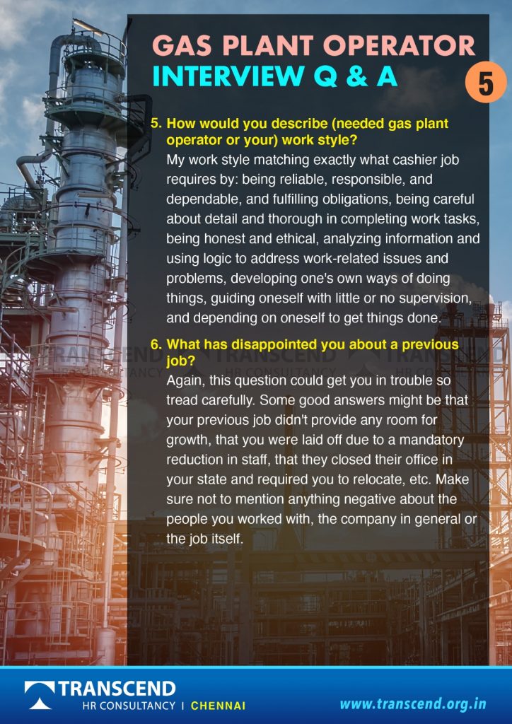 Gas Plant Operator Interview Question & Answer O&G Refinery