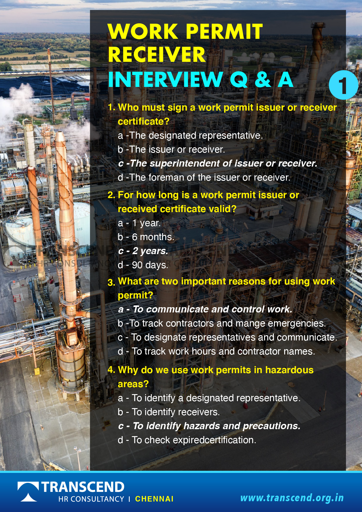Work Permit Receiver Interview Question and Answers Transcend Group