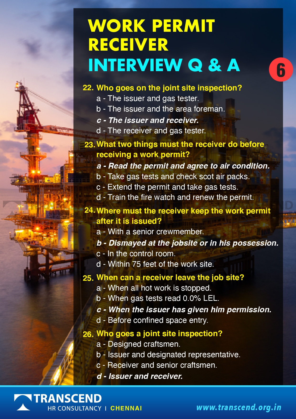 Work Permit Receiver Interview Question and Answers Transcend Group